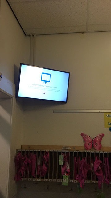 narrowcasting informatiescherm kinderopvang