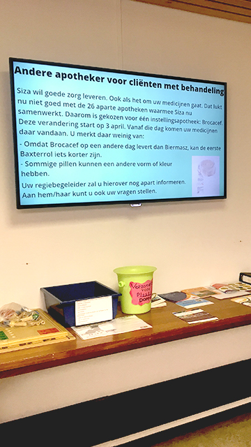 narrowcasting informatieschermen inpandig