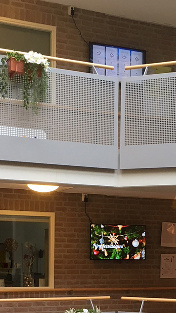 narrowcasting informatieschermen inpandig