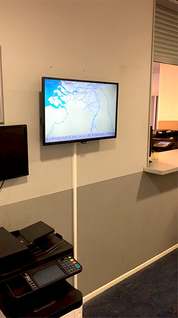 narrowcasting informatieschermen inpandig