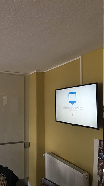 narrowcasting informatieschermen inpandig
